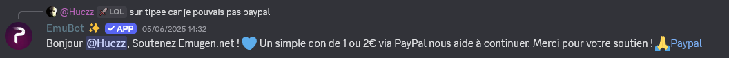 Appel aux dons