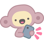 Illustration d'un singe regardant son téléphone portable intelligent