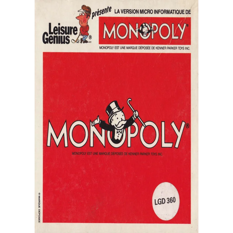 Jaquette de Monopoly sur Cpc