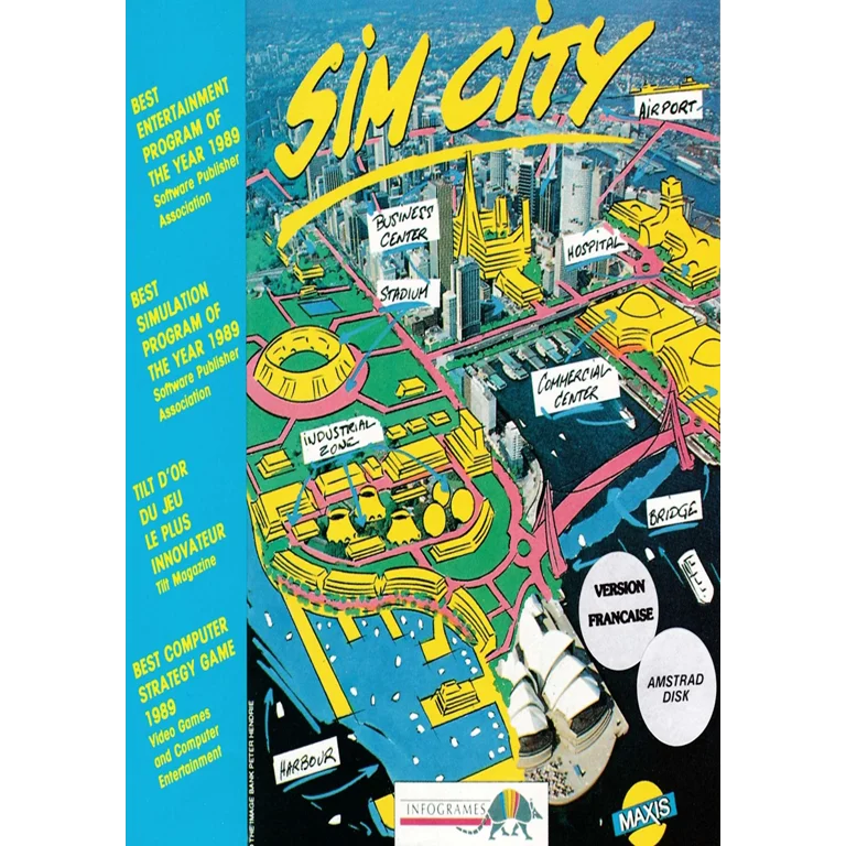 Jaquette de Sim City sur Cpc