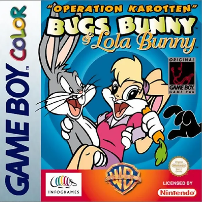 Jaquette de Bugs Bunny et Lola Bunny Operation Carottes sur Game Boy Color