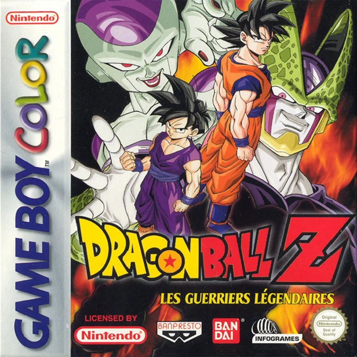 Jaquette de Dragon Ball Z Les Guerriers Legendaires sur Game Boy Color