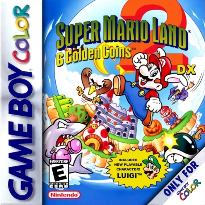 Jaquette de Super Mario Land 2 6 Golden Coins DX 1 sur Game Boy Color