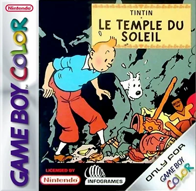 Jaquette de Tintin Le Temple du Soleil sur Game Boy Color