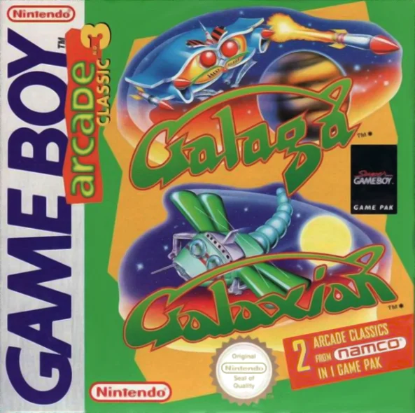 Jaquette de Arcade Classic No. 3 Galaga Galaxian sur Game Boy