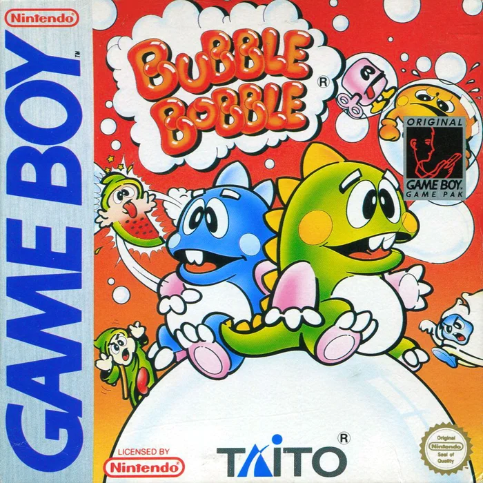 Jaquette de Bubble Bobble sur Game Boy