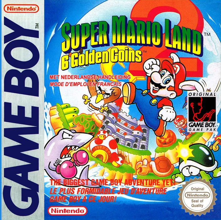 Jaquette de Super Mario Land 2 6 Golden Coins sur Game Boy