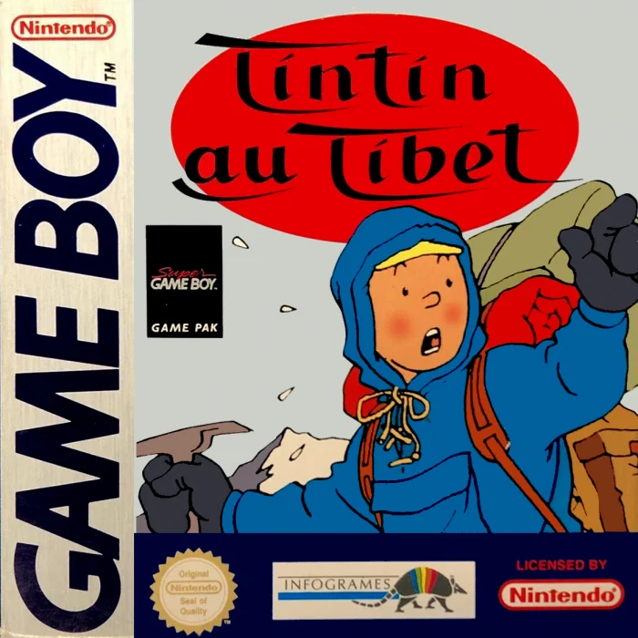 Jaquette de Tintin au Tibet sur Game Boy