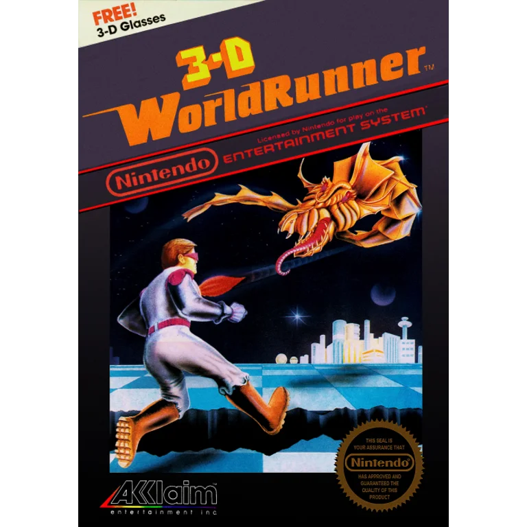 Jaquette de 3 D WorldRunner 1 sur Nes