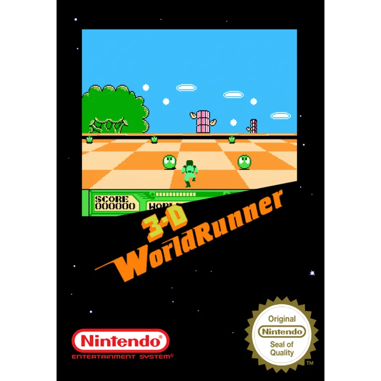Jaquette de 3 D WorldRunner sur Nes
