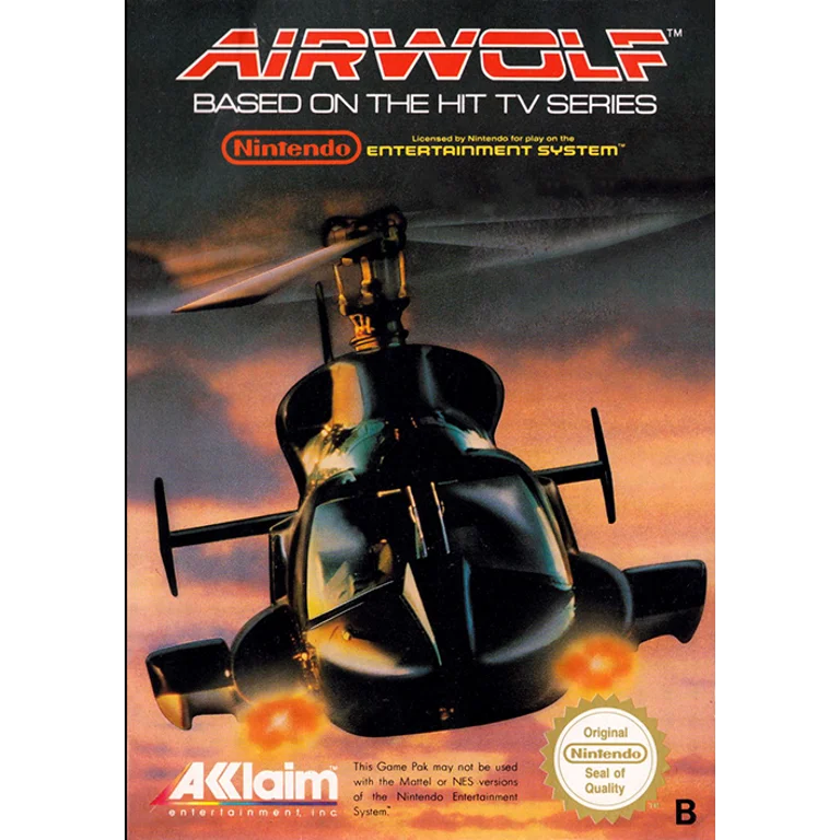 Jaquette de Airwolf 1 sur Nes