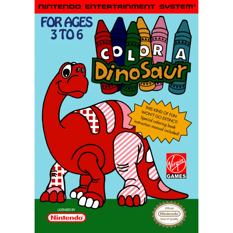 Jaquette de Color a Dinosaur 1 sur Nes