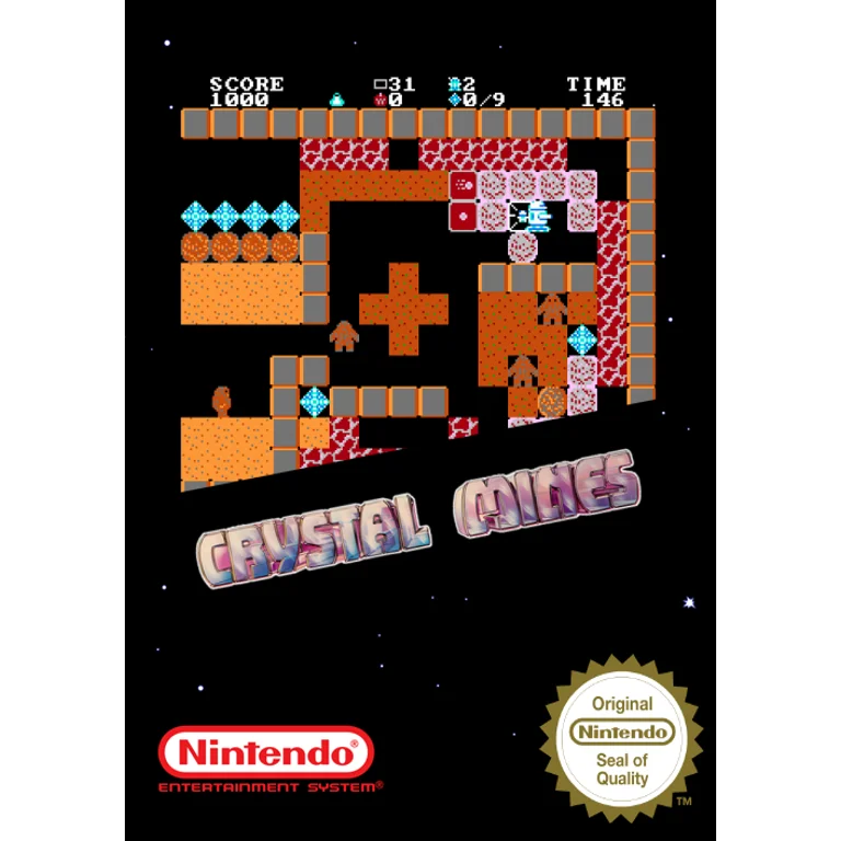 Jaquette de Crystal Mines sur Nes