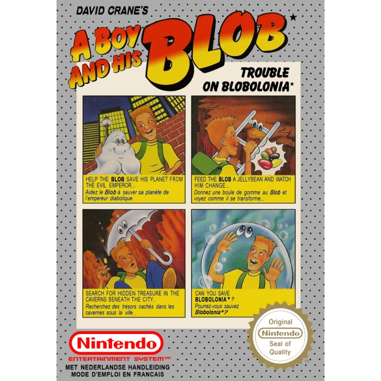 Jaquette de David Cranes A Boy and His Blob Trouble on Blobolonia 1 sur Nes