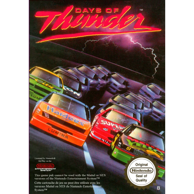 Jaquette de Days of Thunder 1 sur Nes