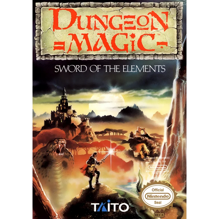 Jaquette de Dungeon Magic Sword of the Elements 1 sur Nes