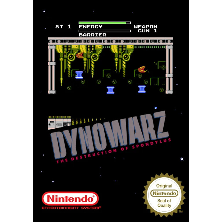 Jaquette de Dynowarz Destruction of Spondylus sur Nes