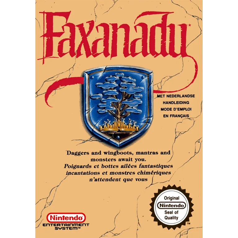 Jaquette de Faxanadu sur Nes
