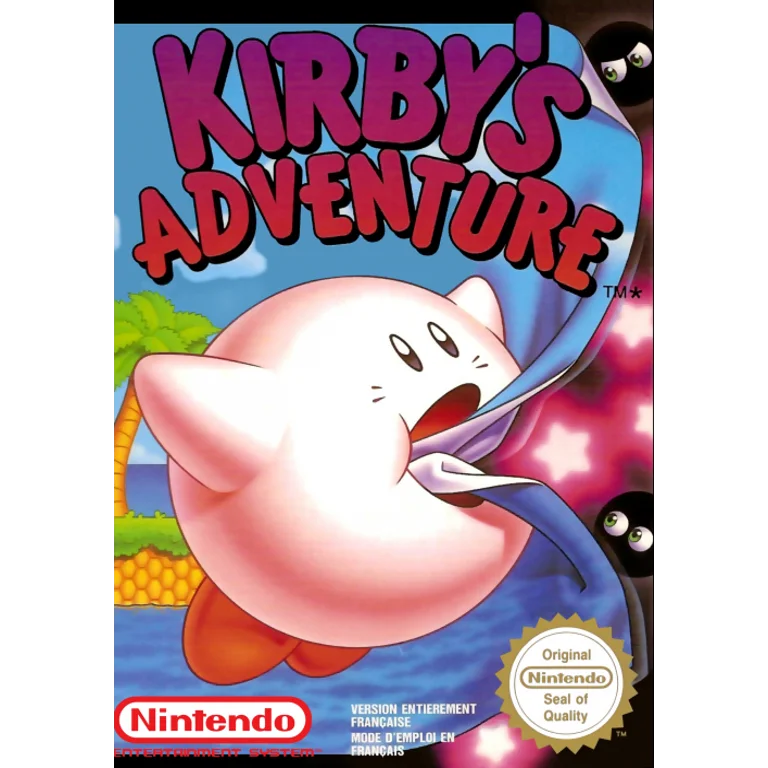 Jaquette de Kirbys Adventure sur Nes