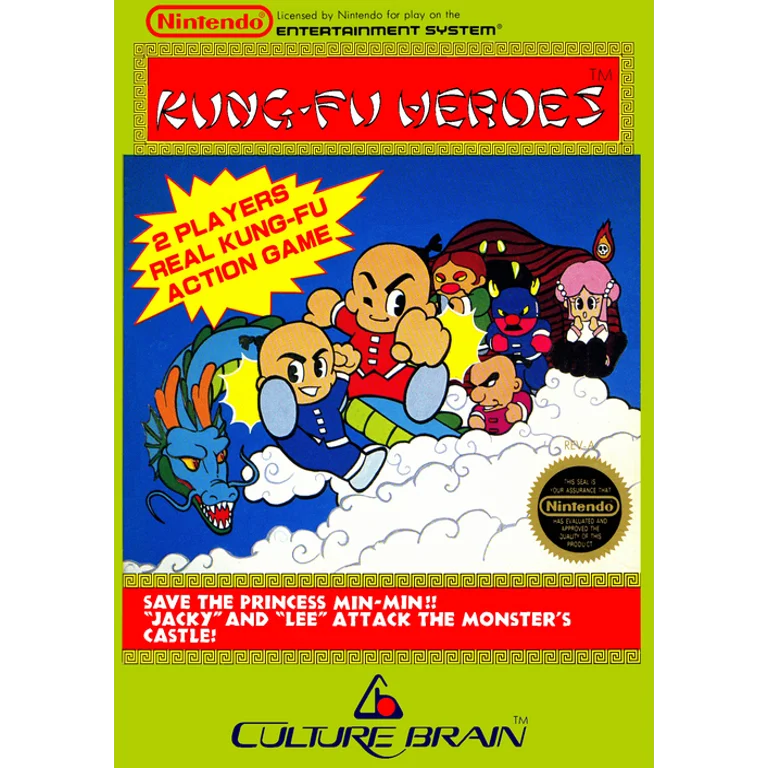Jaquette de Kung Fu Heroes 1 sur Nes