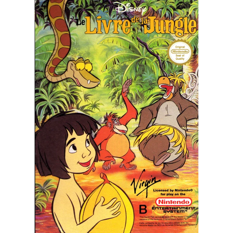 Jaquette de Le Livre de la Jungle 1 sur Nes