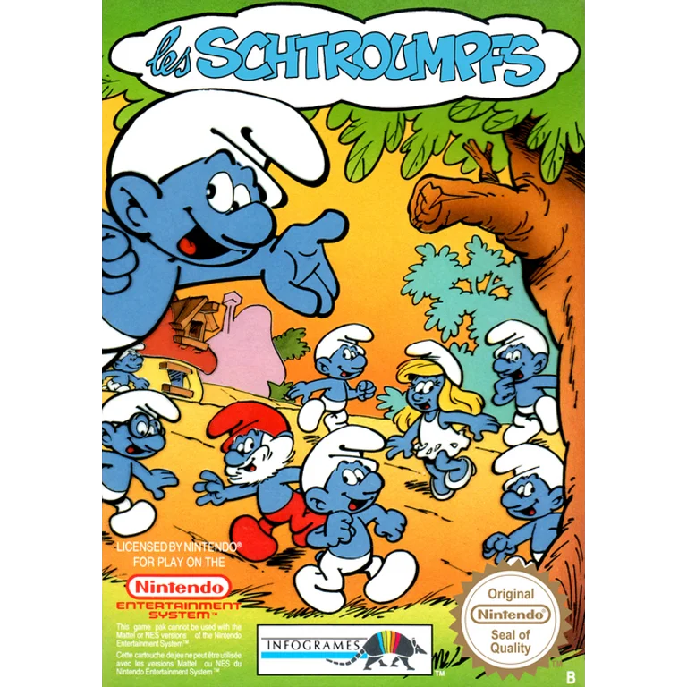 Jaquette de Les Schtroumpfs 1 sur Nes