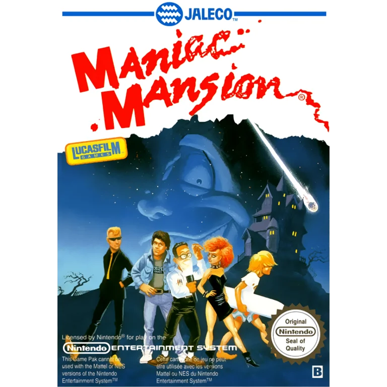 Jaquette de Maniac Mansion sur Nes