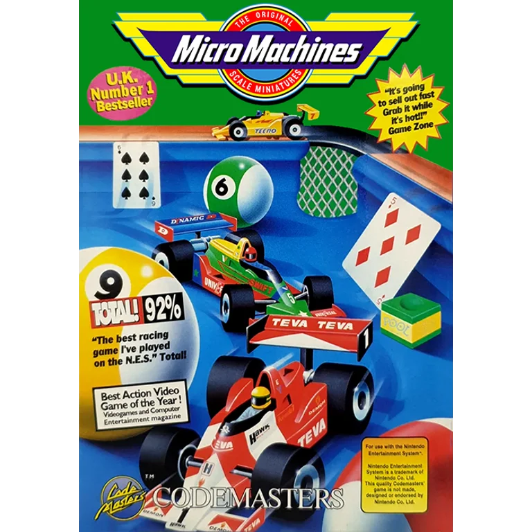 Jaquette de Micro Machines 1 sur Nes