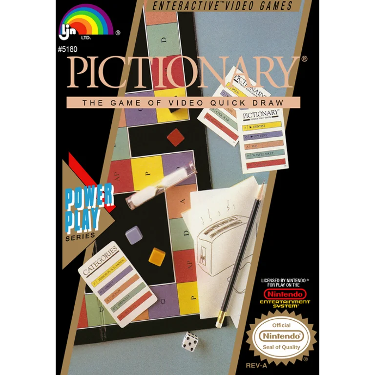 Jaquette de Pictionary The Game of Video Quick Draw 1 sur Nes