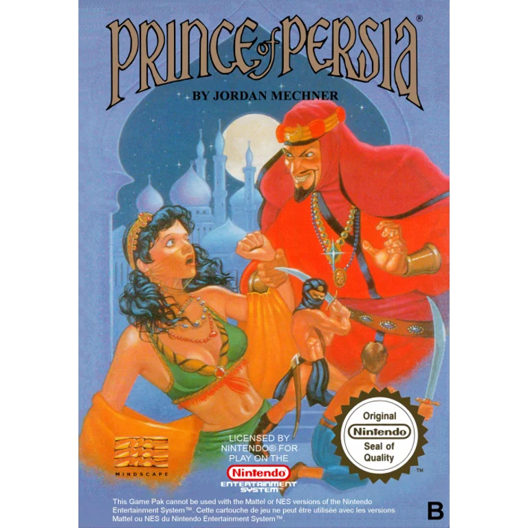 Jaquette de Prince of Persia 1 sur Nes