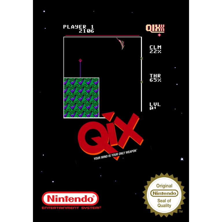 Jaquette de QIX sur Nes