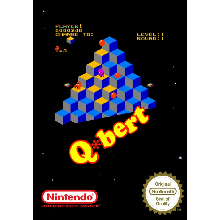Jaquette de Qbert sur Nes