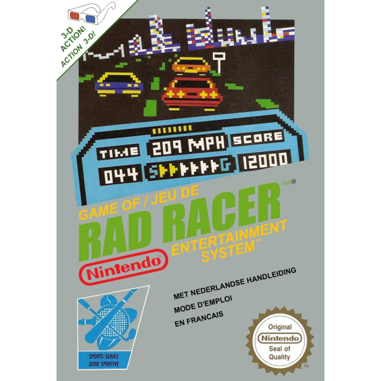 Jaquette de Rad Racer sur Nes