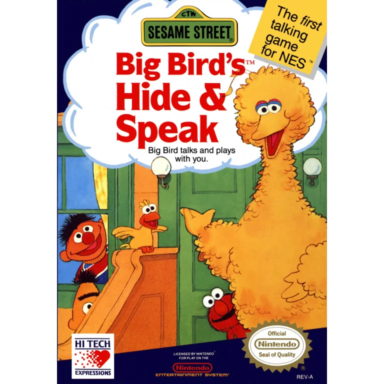 Jaquette de Sesame Street Big Birds Hide Speak 1 sur Nes