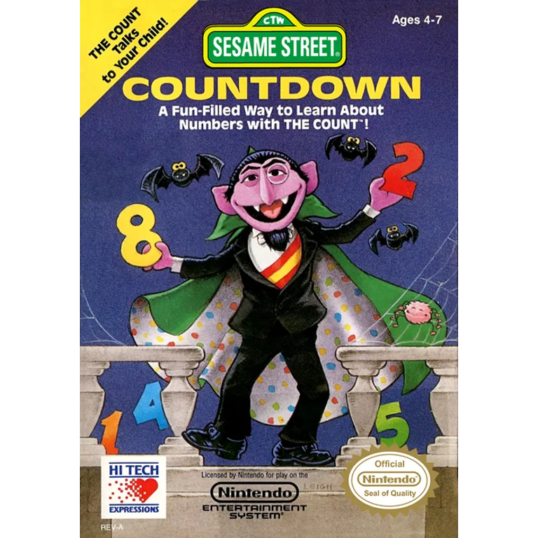 Jaquette de Sesame Street Countdown 1 sur Nes