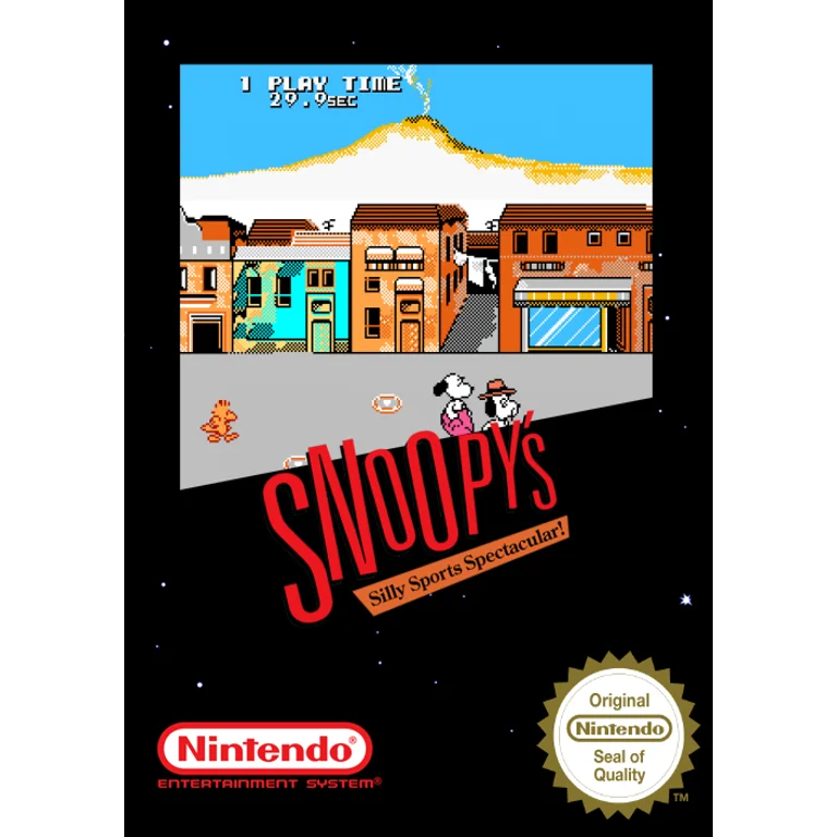 Jaquette de Snoopys Silly Sports Spectacular sur Nes