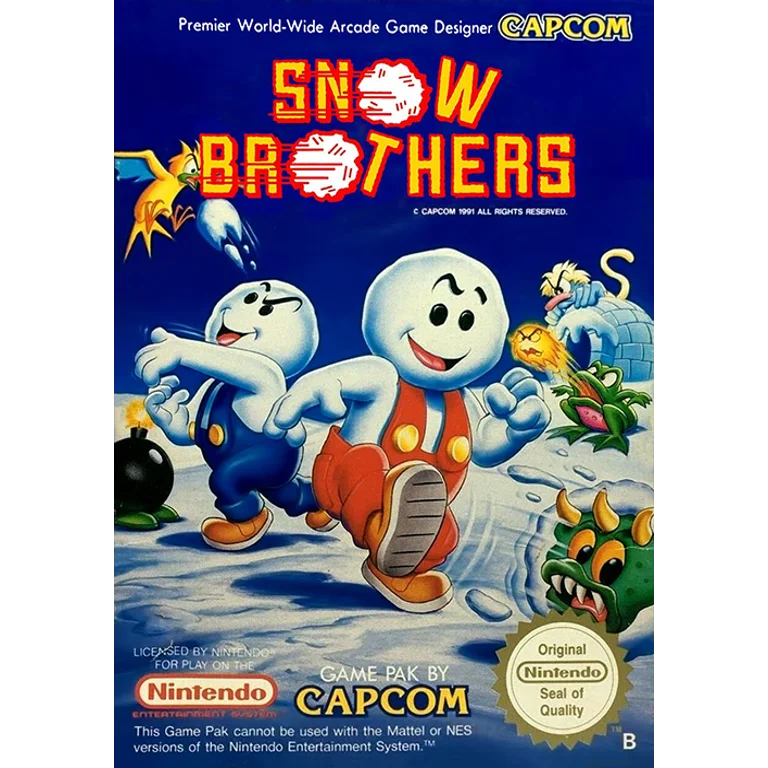 Jaquette de Snow Brothers 1 sur Nes
