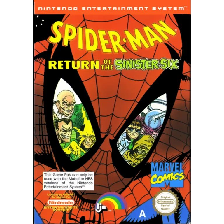 Jaquette de Spider Man Return of the Sinister Six 1 sur Nes