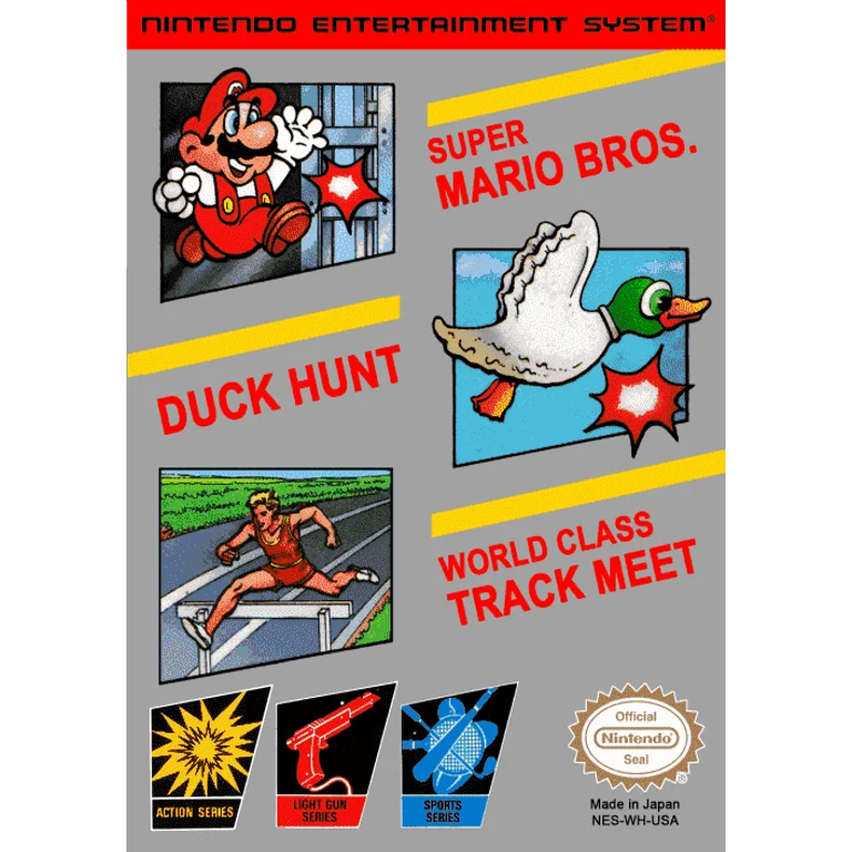 Jaquette de Super Mario Bros. Duck Hunt World Class Track Meet 1 sur Nes