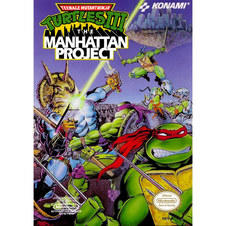 Jaquette de Teenage Mutant Ninja Turtles III The Manhattan Project 1 sur Nes