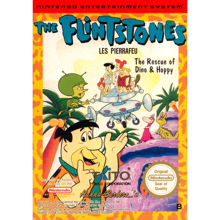 Jaquette de The Flintstones The Rescue of Dino Hoppy 1 sur Nes