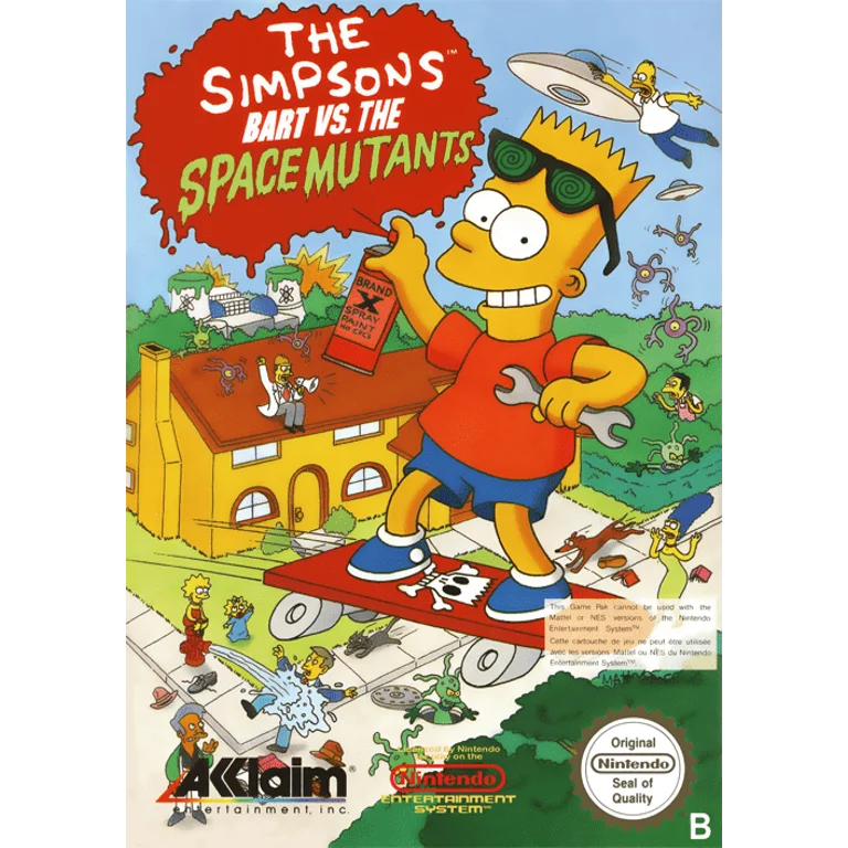 Jaquette de The Simpsons Bart vs. the Space Mutants 1 sur Nes