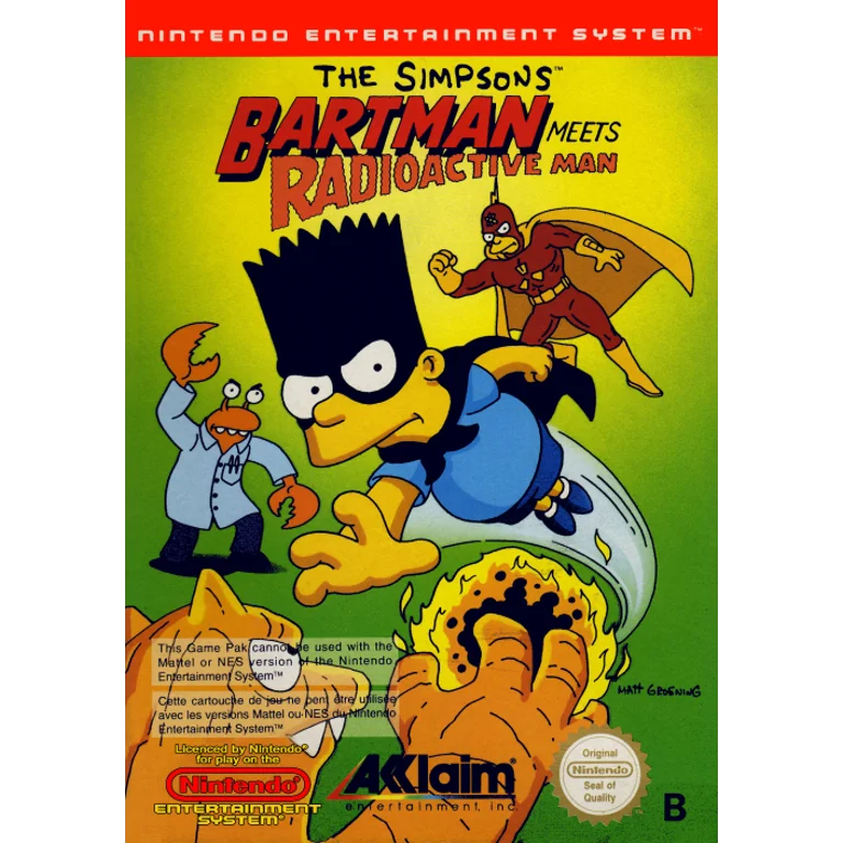Jaquette de The Simpsons Bartman Meets Radioactive Man 1 sur Nes