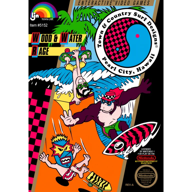 Jaquette de Town Country Surf Designs Wood Water Rage 1 sur Nes