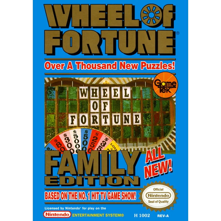 Jaquette de Wheel of Fortune Family Edition 1 sur Nes