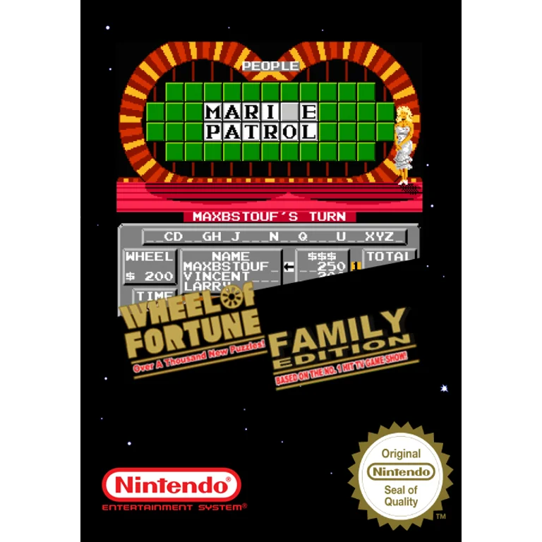 Jaquette de Wheel of Fortune Family Edition sur Nes