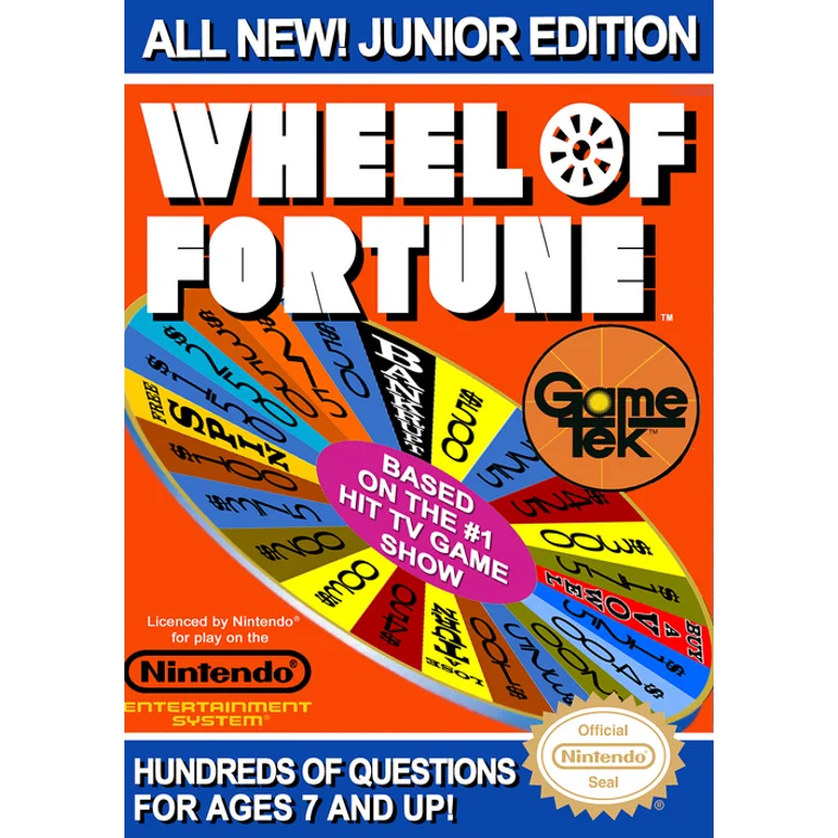 Jaquette de Wheel of Fortune Junior Edition 1 sur Nes