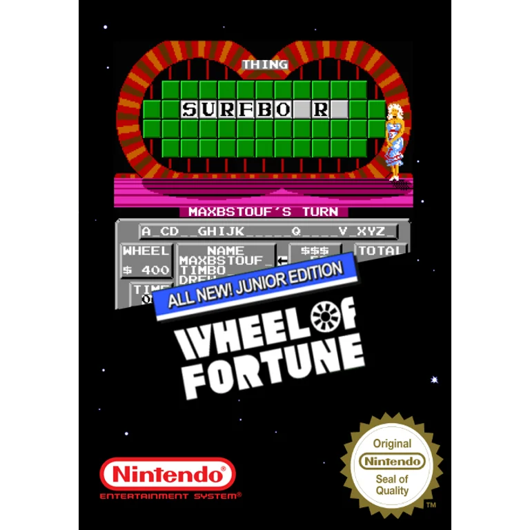 Jaquette de Wheel of Fortune Junior Edition sur Nes