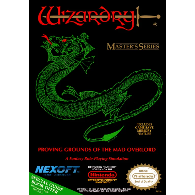 Jaquette de Wizardry Proving Grounds of the Mad Overlord 1 sur Nes