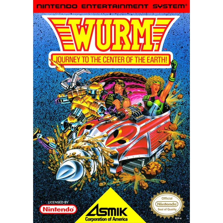 Jaquette de Wurm Journey to the Center of the Earth 1 sur Nes